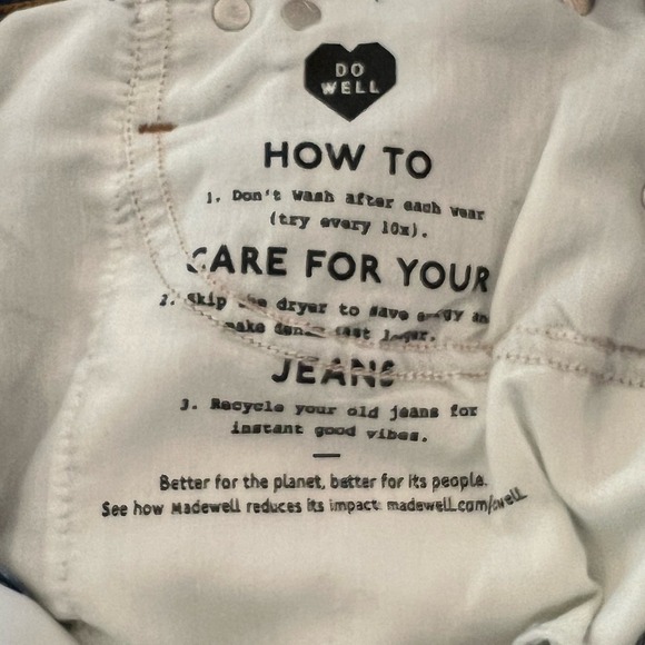 MADEWELL THE PERFECT VINTAGE CROP JEANS IN CLYMER WASH NWT WOMEN'S SIZE 24 - Picture 10 of 16